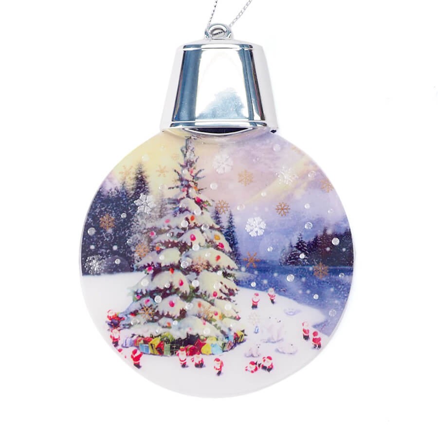 フラッシングマグネットオーナメント ホワイトスノーツリー <クリスマス>