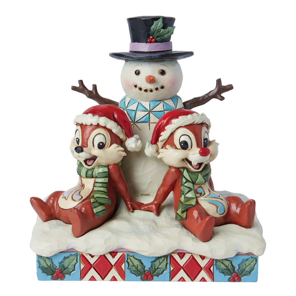 ◇先行予約◇【Disney Traditions】 チップとデール スノーマッチファン <クリスマス>