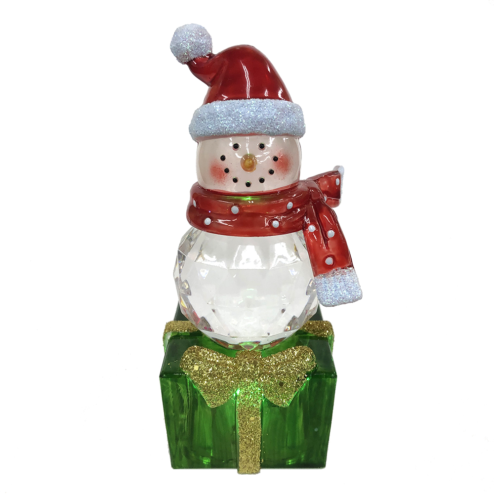 ◇先行予約◇クリスタルライト スノーマンギフトボックス グリーン <クリスマス>