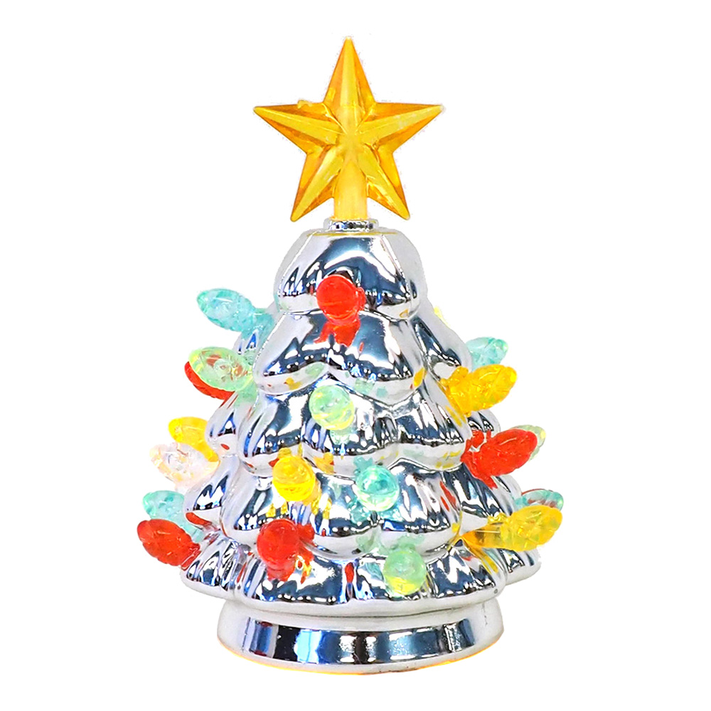◇先行予約◇カラフルオーナメント ツリー シルバー <クリスマス>