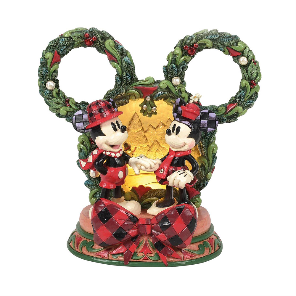◇先行予約◇【Disney Traditions】ミッキー＆ミニー LEDジオラマ <クリスマス>